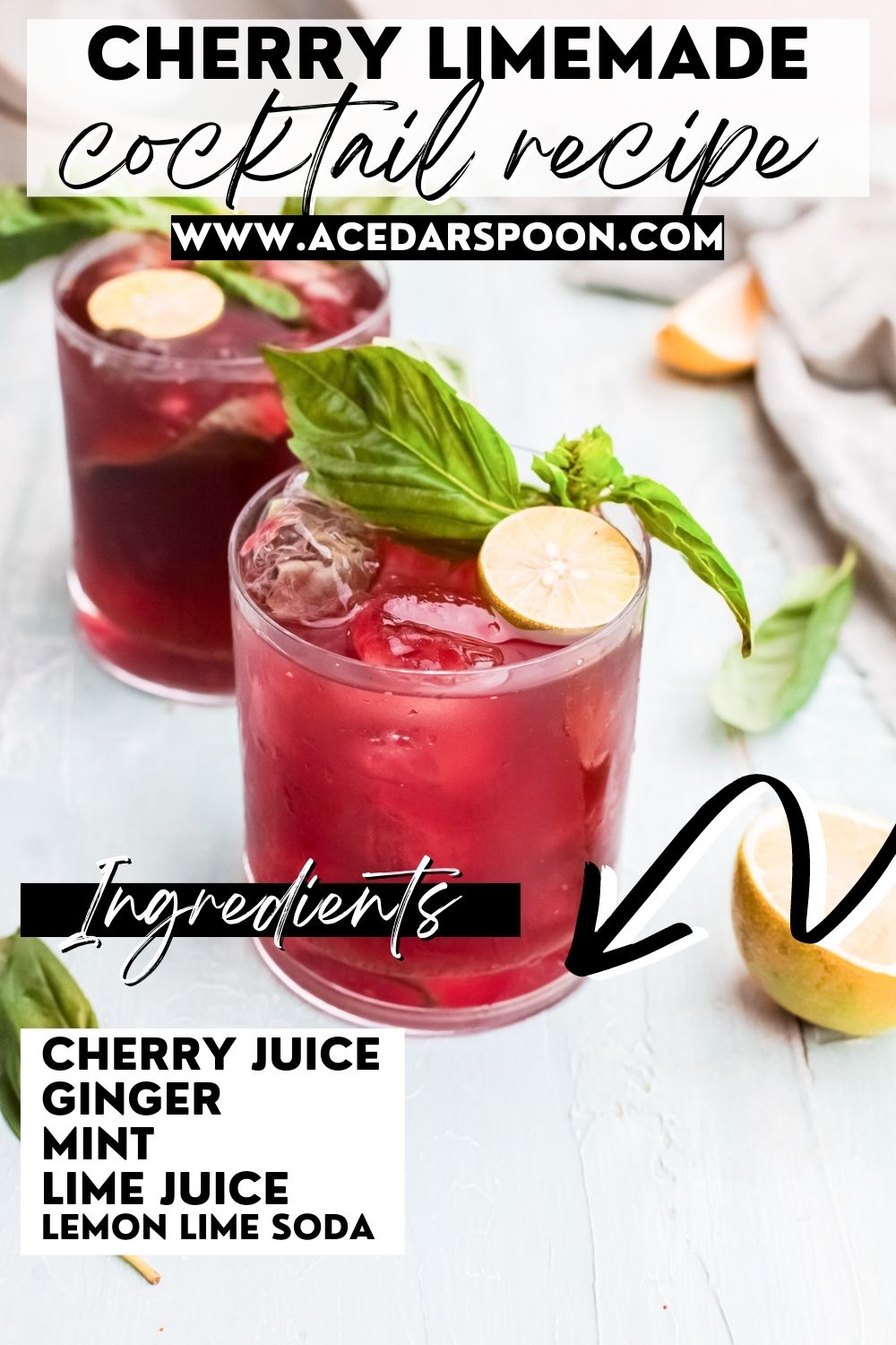 Vodka Cherry Limeade with logo. 