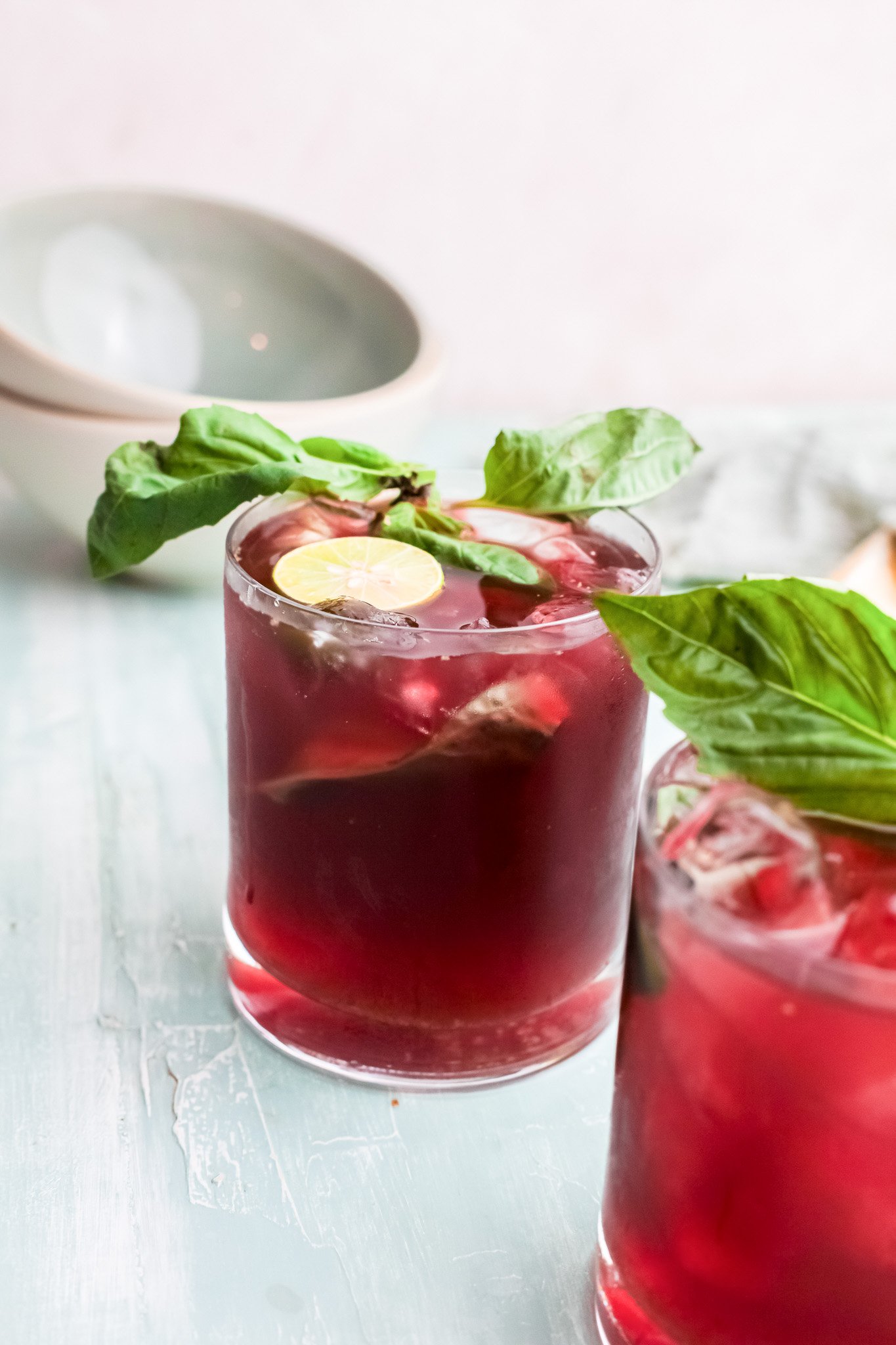 Vodka Cherry Limeade with lime. 