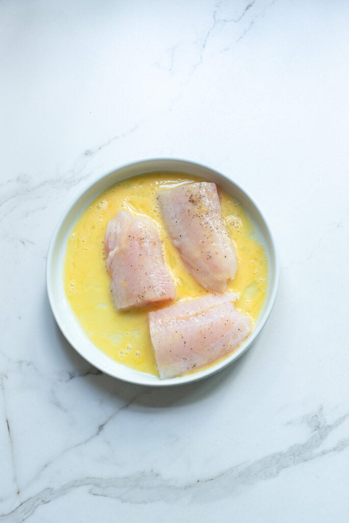 Easy Pan Fried Fish fish in egg