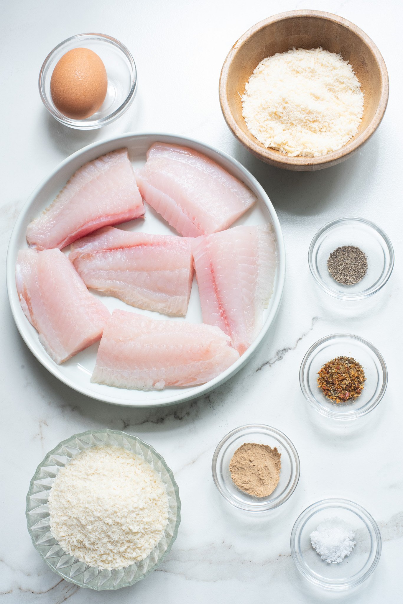 Easy Pan Fried Fish ingredients.