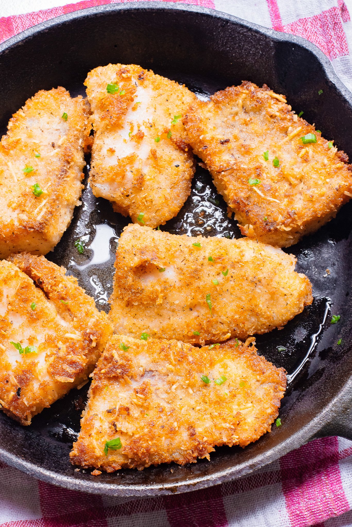 Easy Pan Fried Fish in a skillet. 