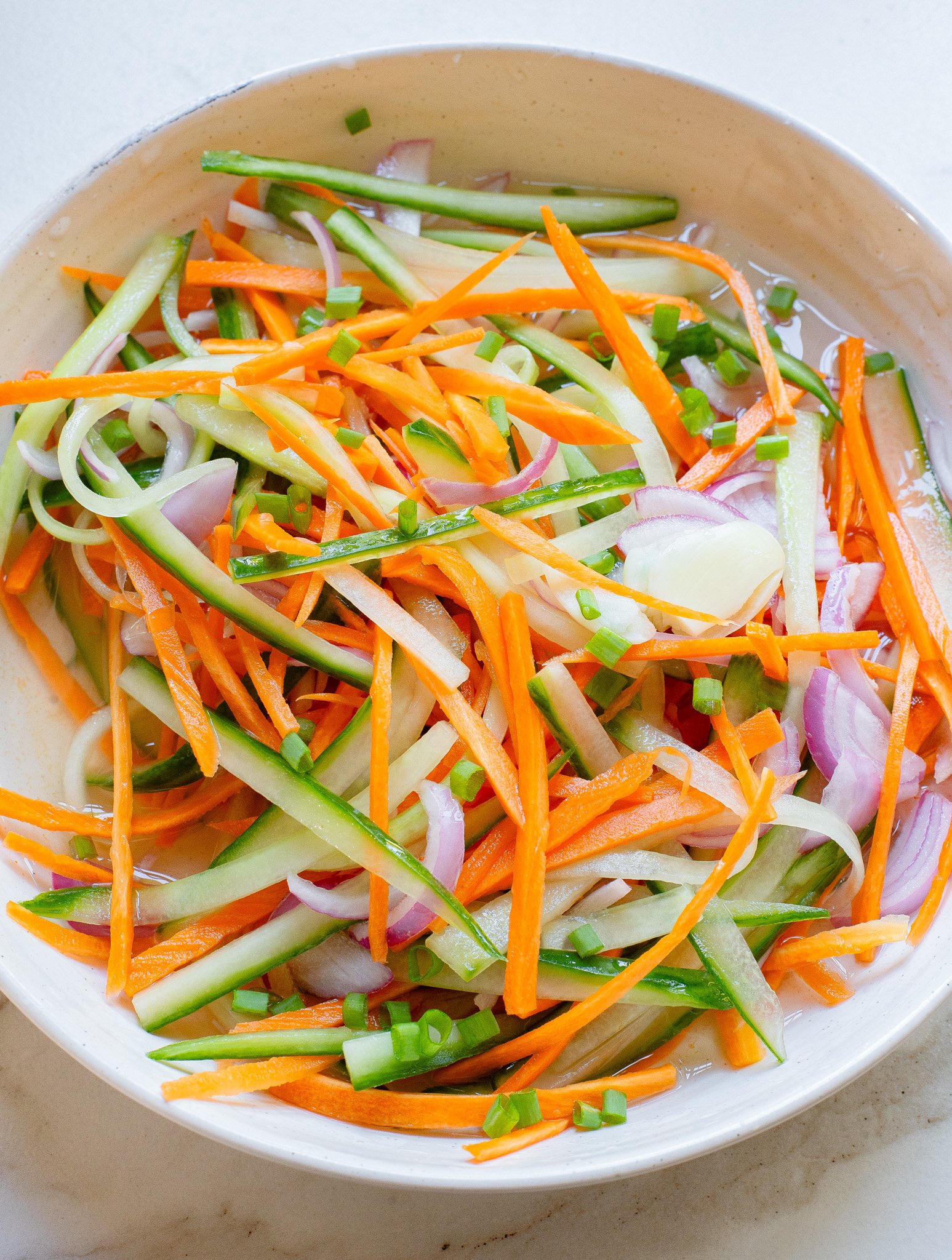Quick Pickled Vegetables in a bowl
