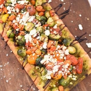 Roasted Vegetable Goat Cheese Flatbread Pizza Recipe 1200 x 1200