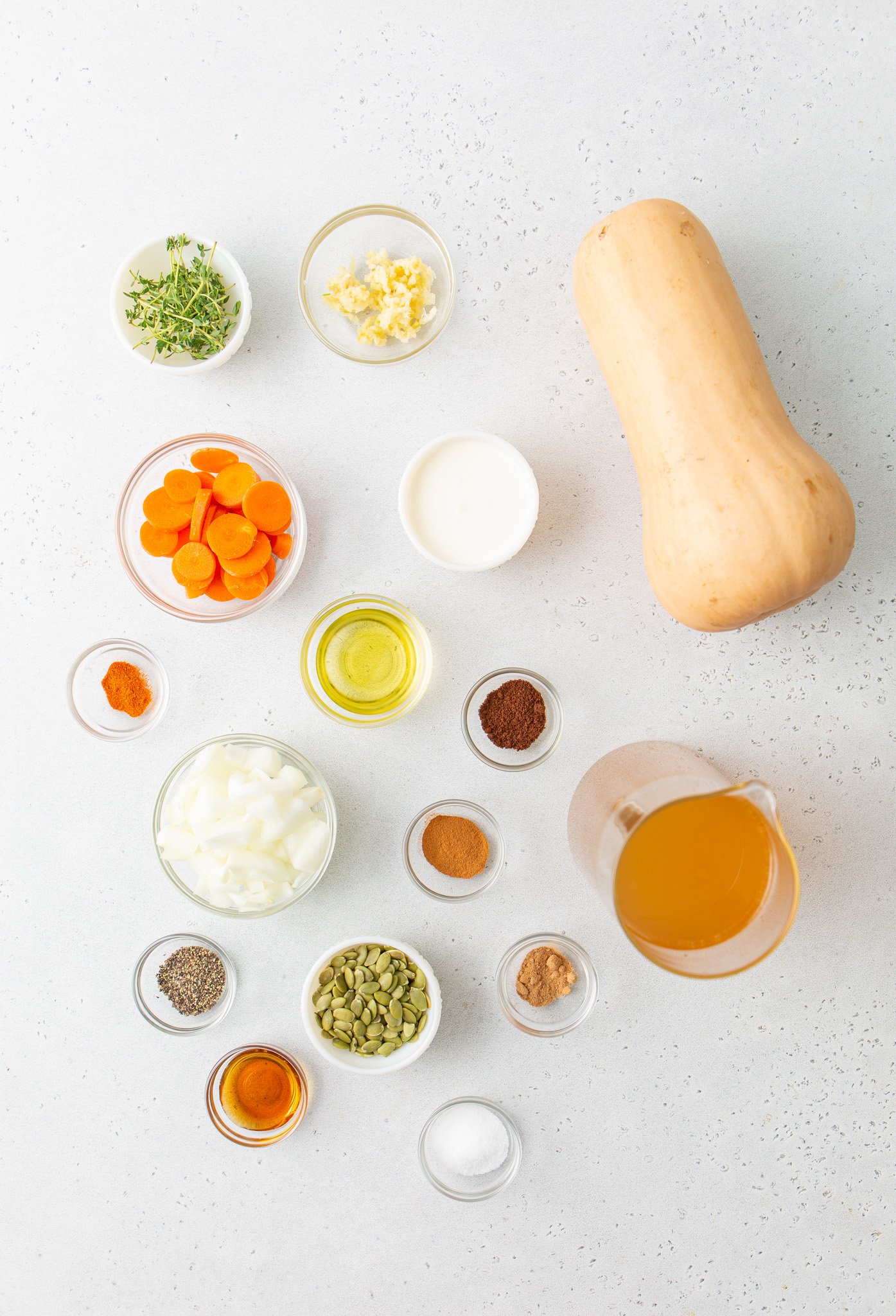 Easy Roasted Butternut Squash Soup ingredients
