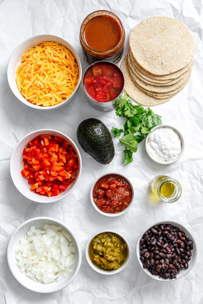 Easy Vegetarian Enchiladas Recipe ingredients 