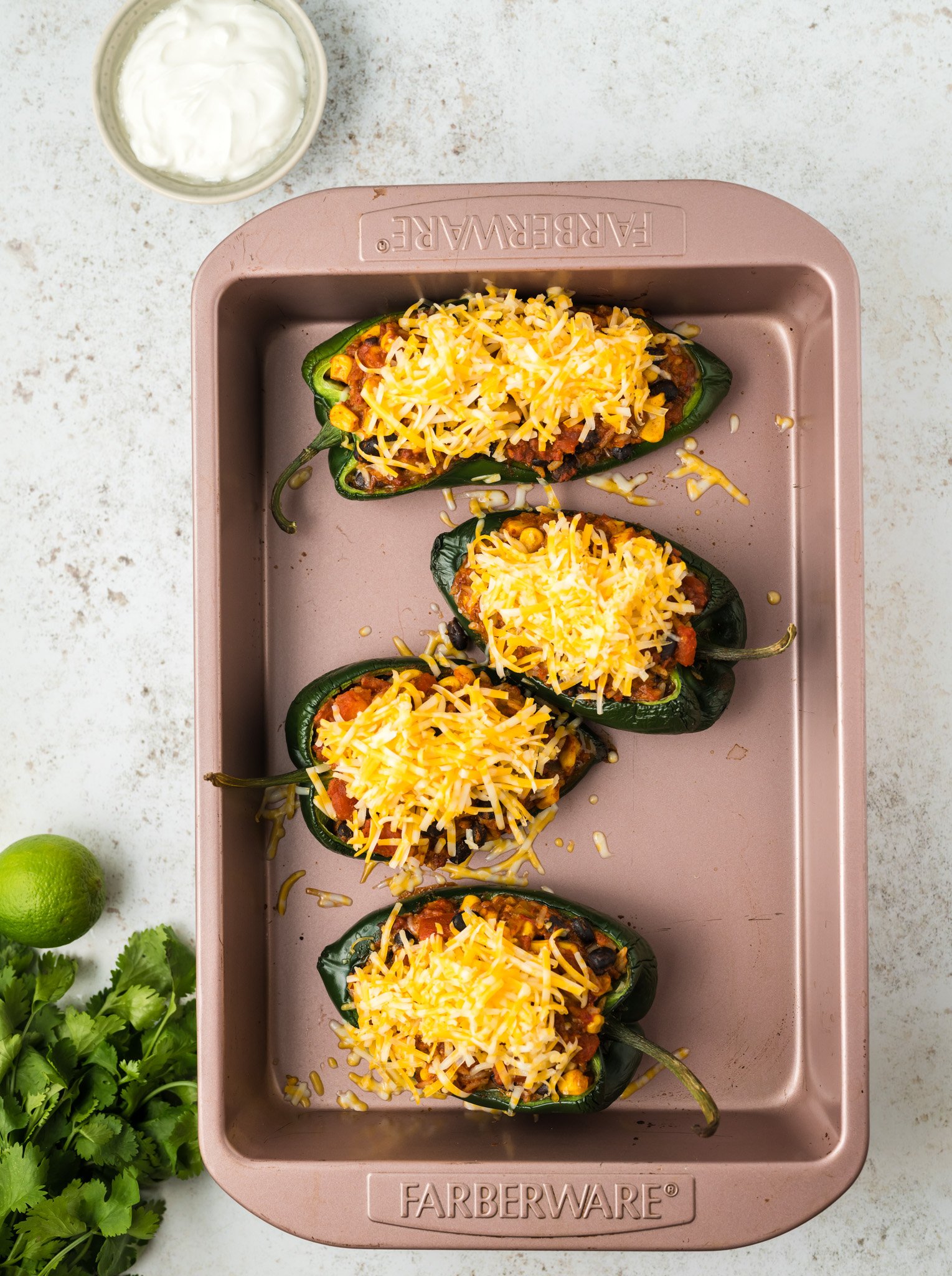 Stuffed Poblano Peppers Recipe cheese on peppers