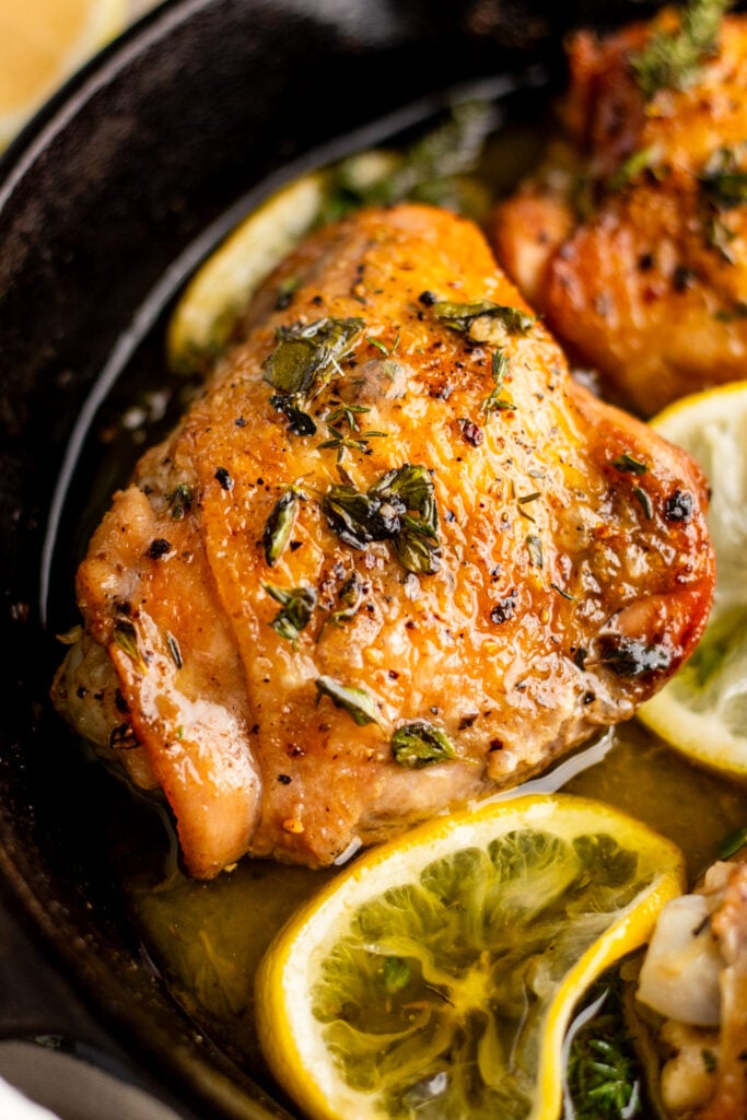 Lemon Garlic Chicken with lemon.
