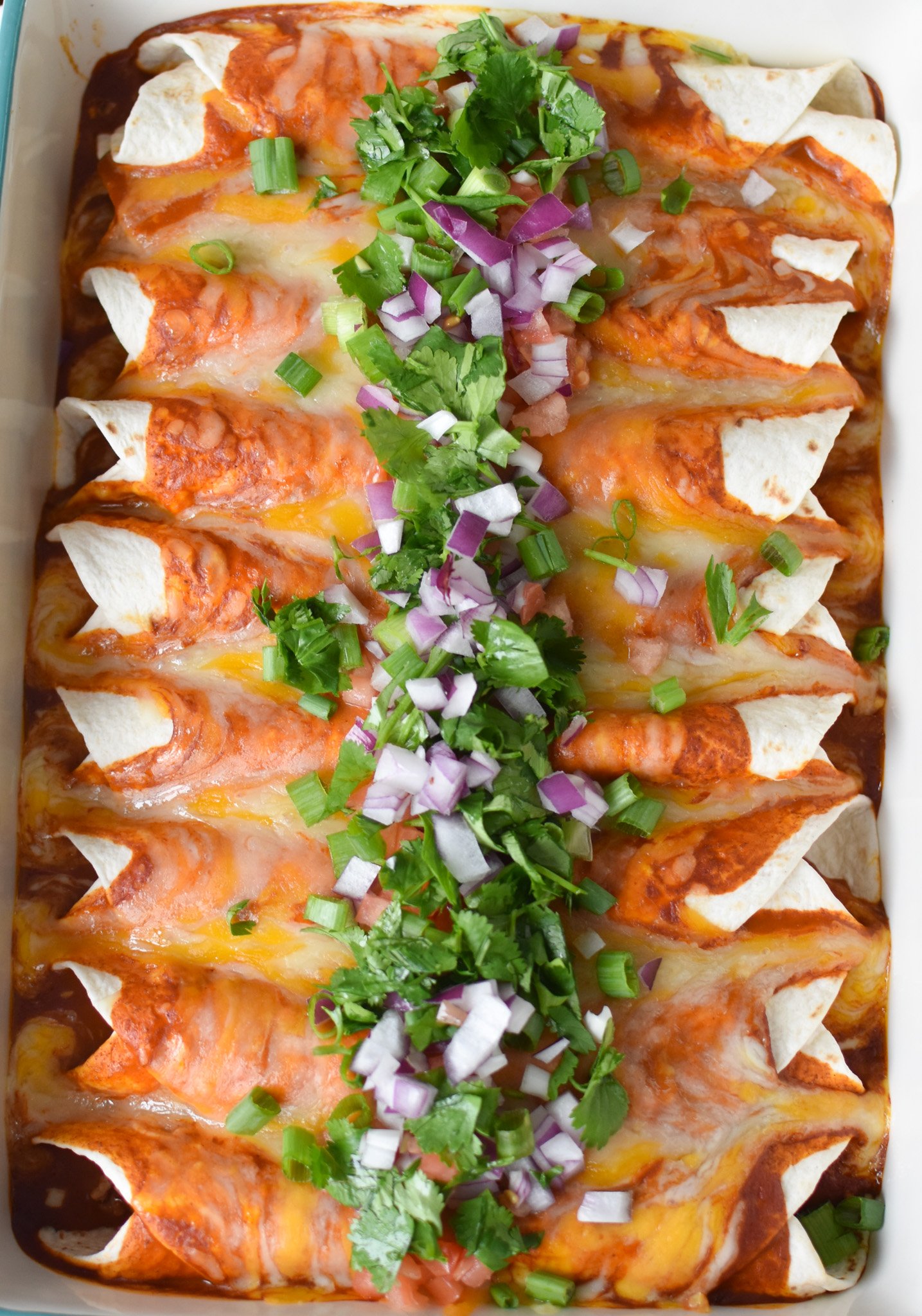 Pork Enchilada Recipe in a baking dish