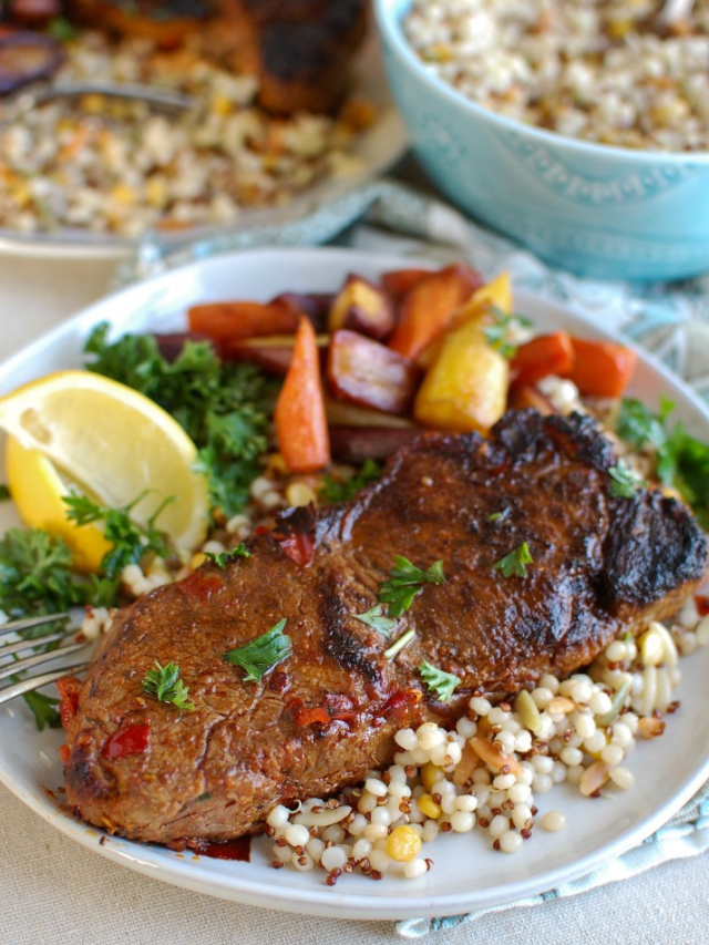 Pan Seared Harissa New York Strip Steak