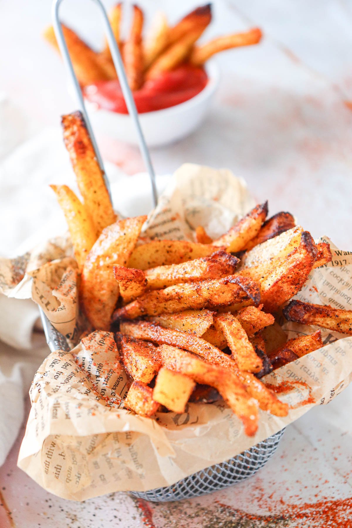 Air Fryer French Fries Recipe in a basket