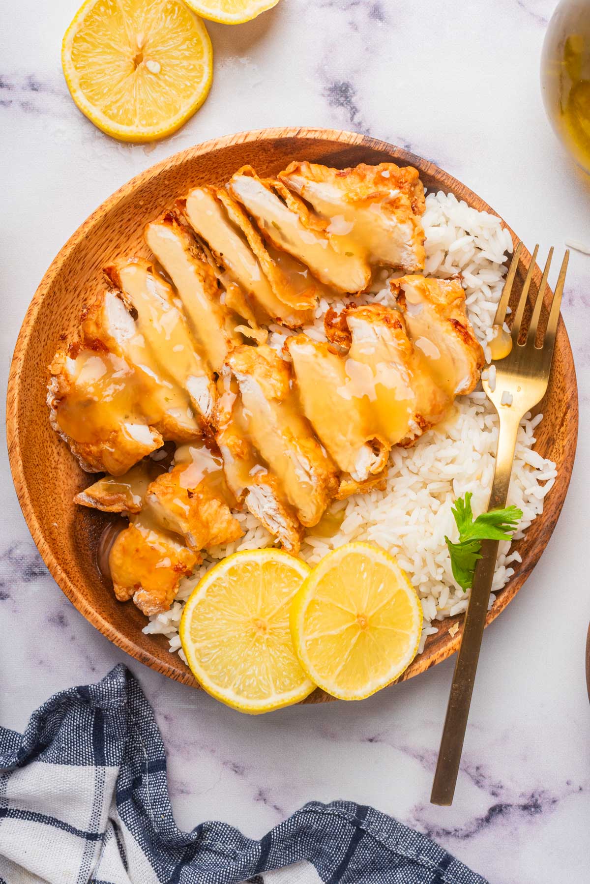 Air Fryer Chicken Breast with a fork