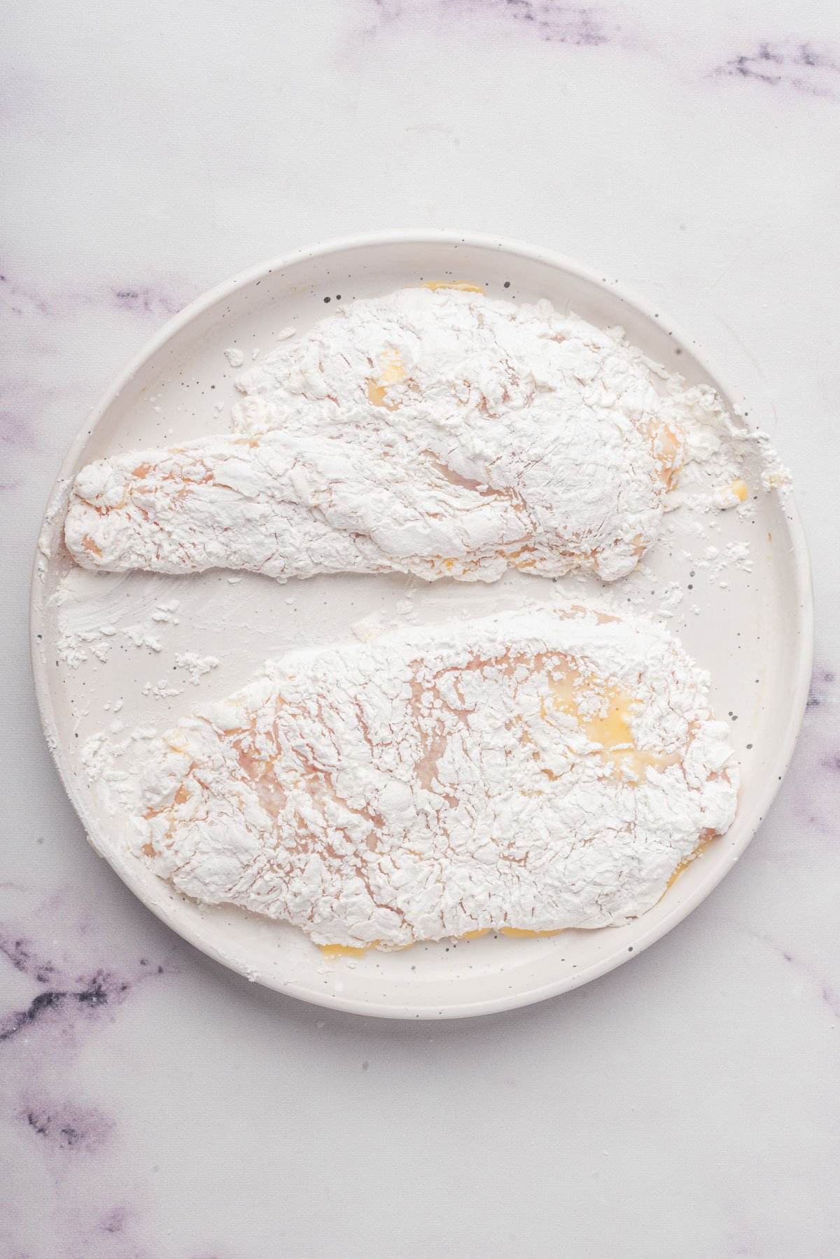 Air Fryer Chicken Breast dipped in flour