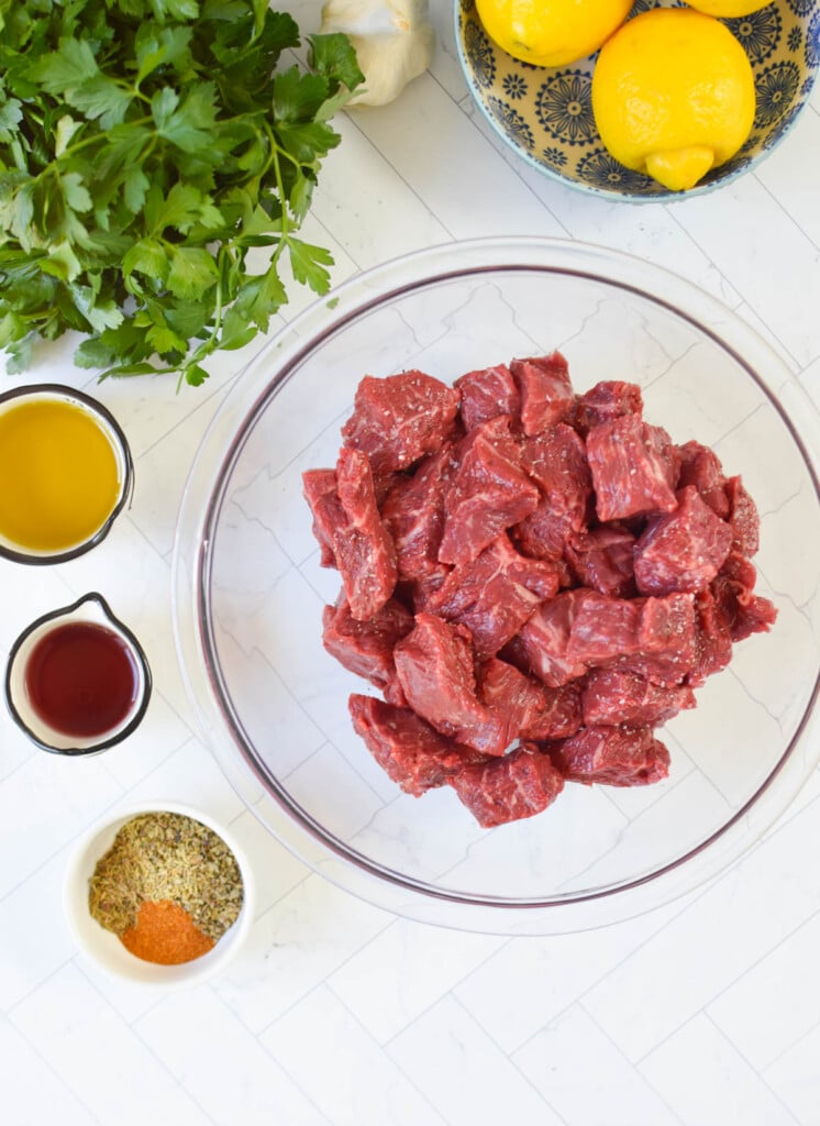 Beef Souvlaki ingredients