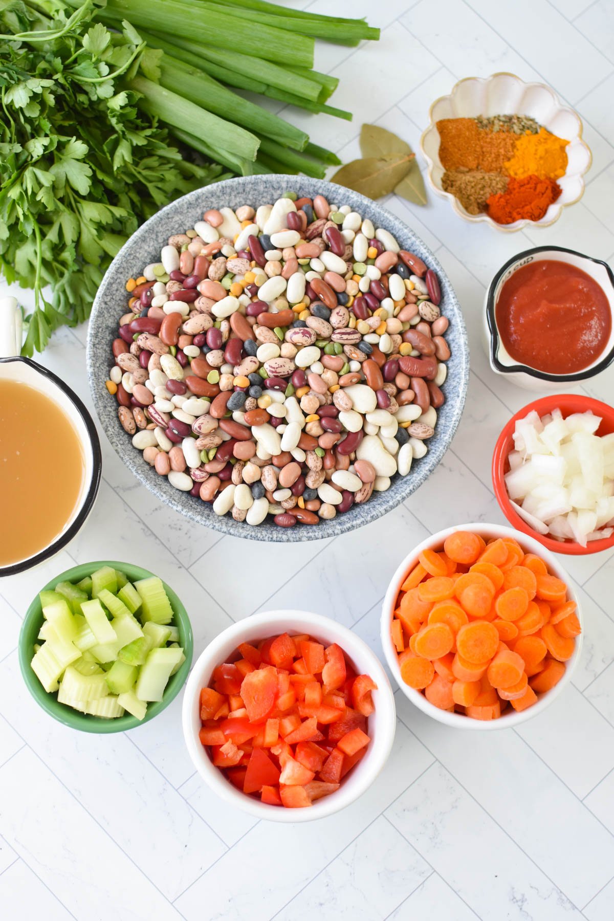 Instant Pot 15 Bean Soup ingredients 