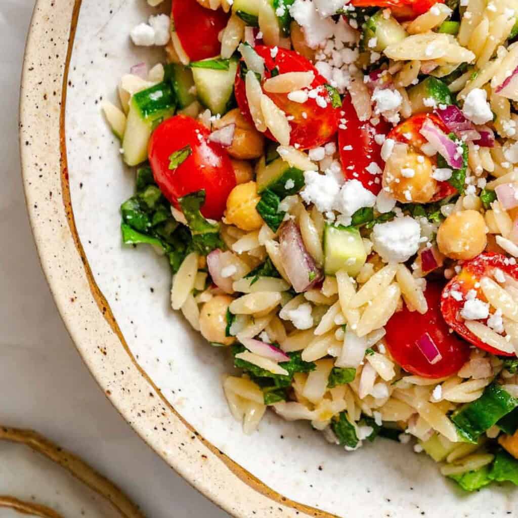 Summer Orzo Pasta Salad - A Cedar Spoon