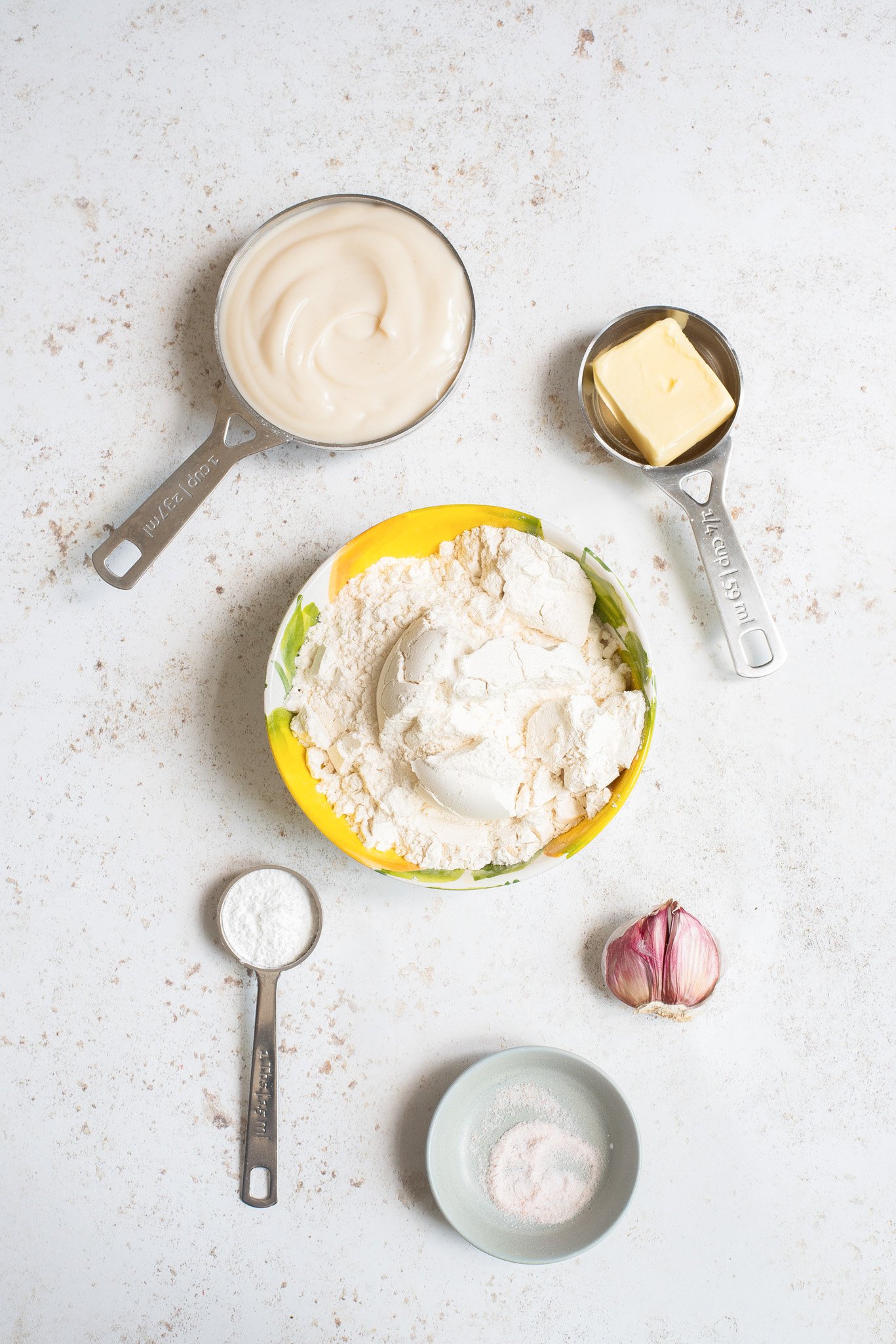 Easy Homemade Naan ingredients 