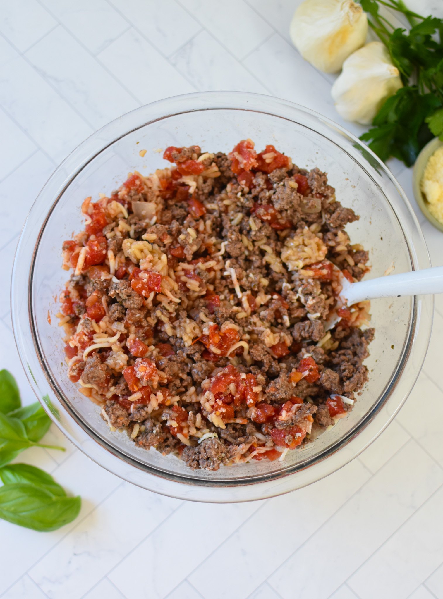 Grilled Stuffed Peppers in a bowl 