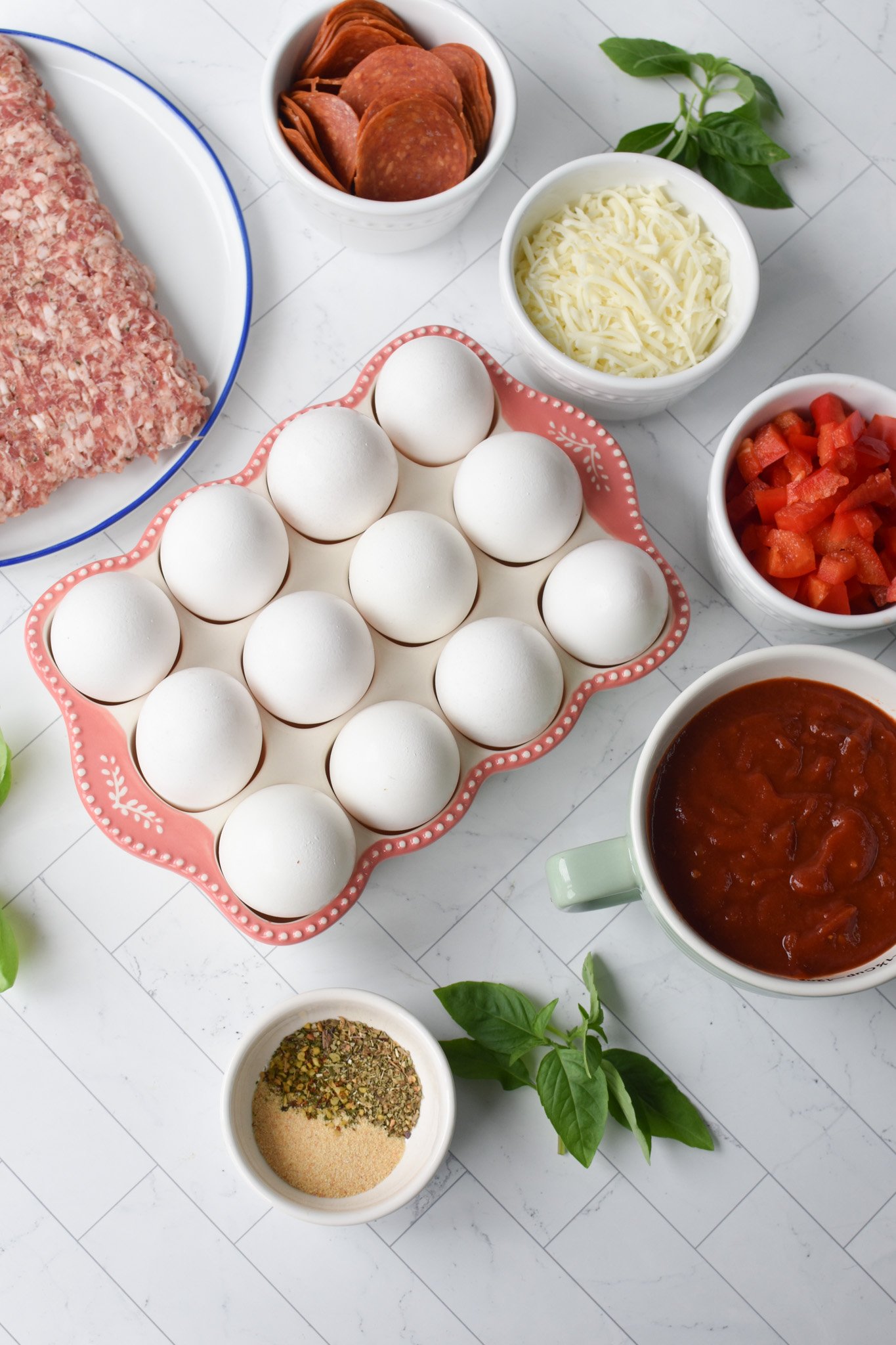 Pizza Egg Muffins ingredients 