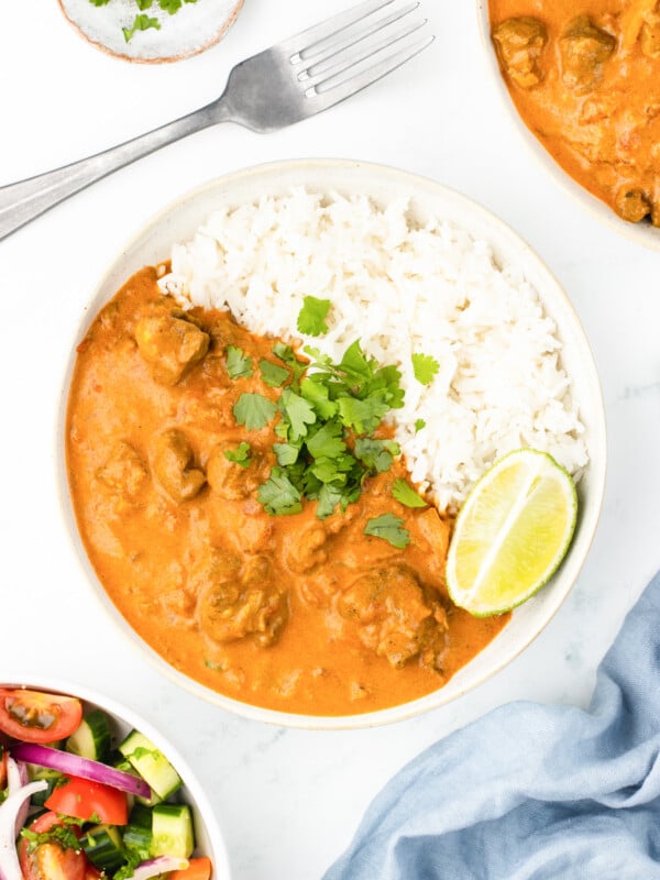 Easy Lamb Curry Recipe with lime and cilantro
