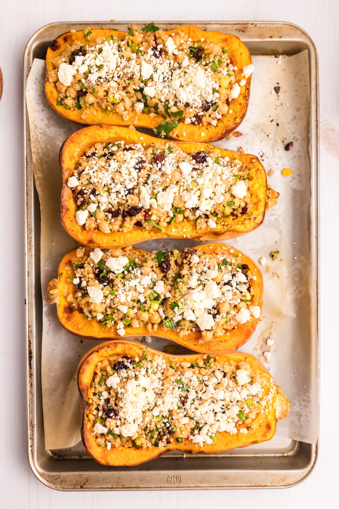 Mediterranean Stuffed Butternut Squash stuffed squash 