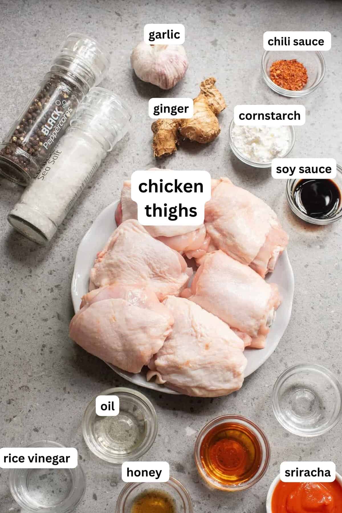 Honey Garlic Chicken recipe ingredients