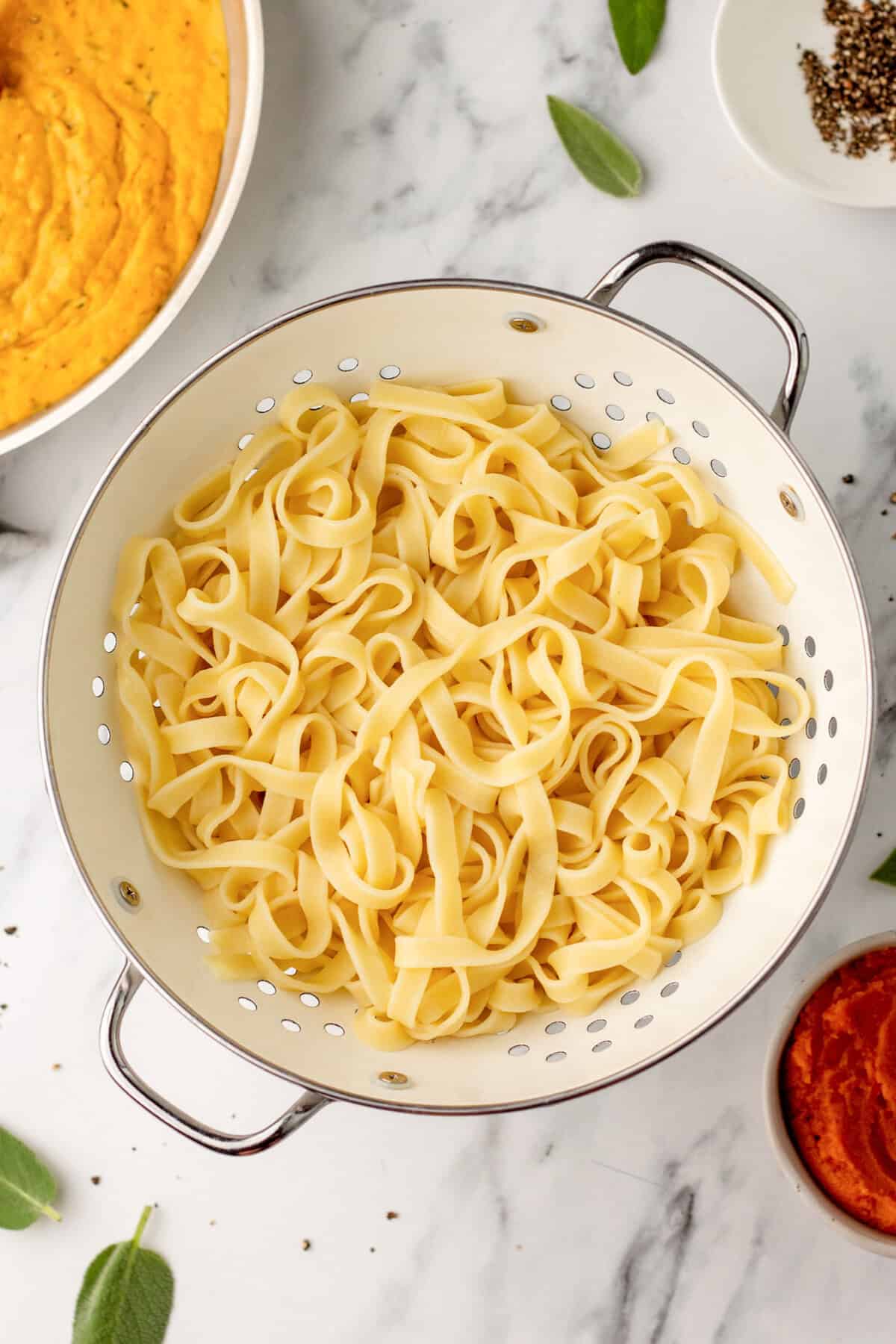 Pumpkin Pasta Sauce pasta in a bowl