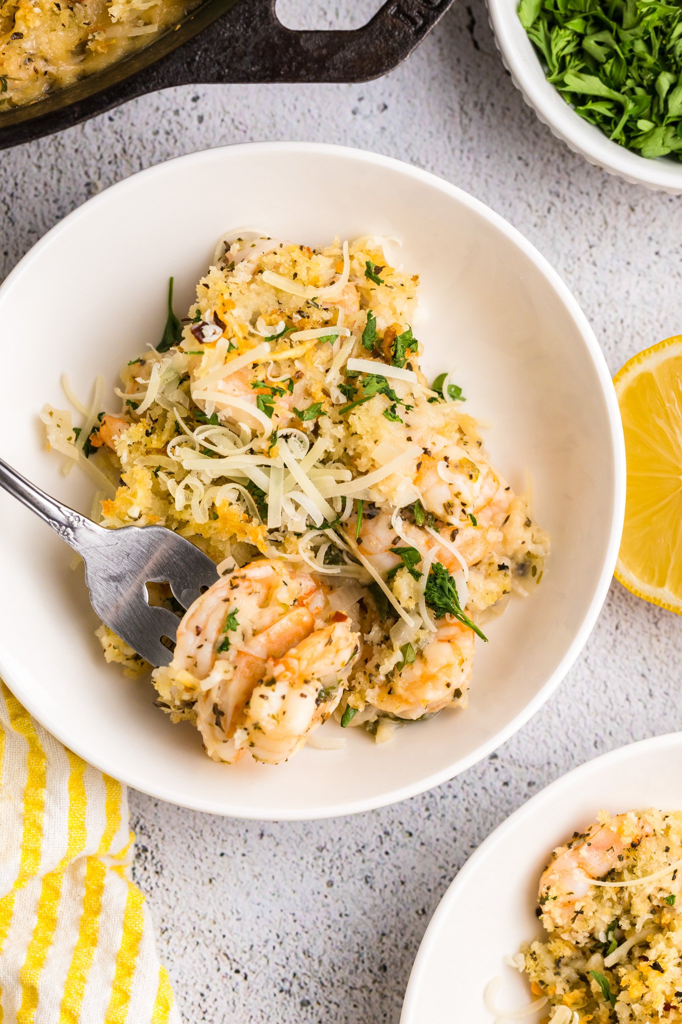 Easy Breaded Shrimp in a bowl 