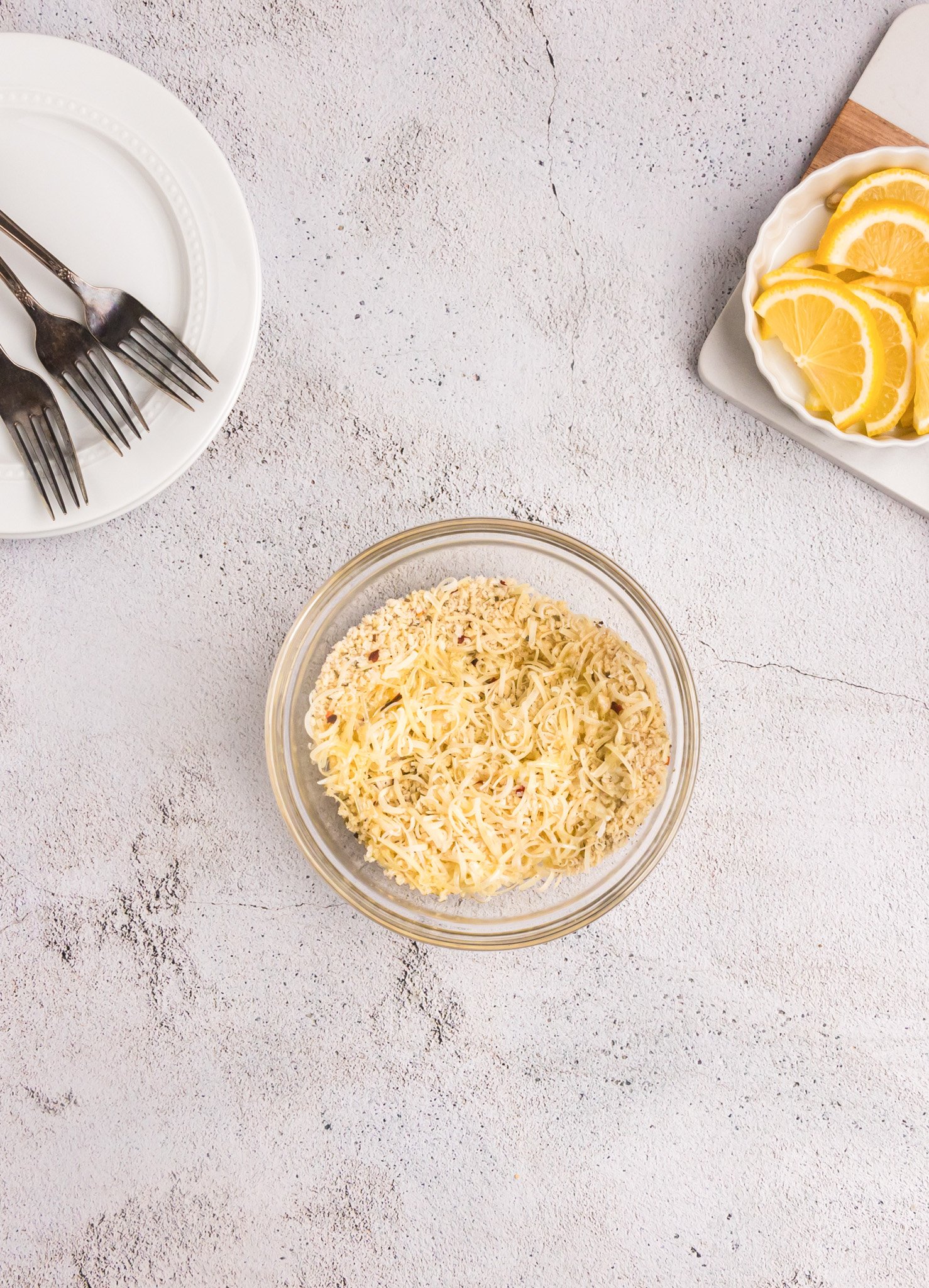 Easy Breaded Shrimp breading in a bowl 