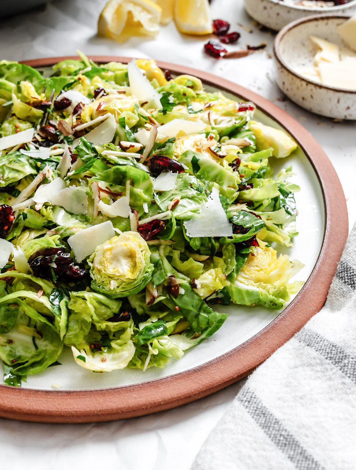 Brussels Sprout Slaw on a plate