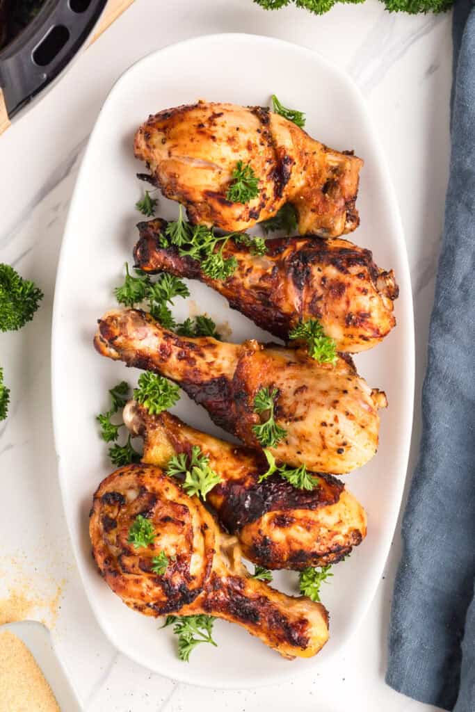 Crispy Air Fryer Chicken Legs - A Cedar Spoon