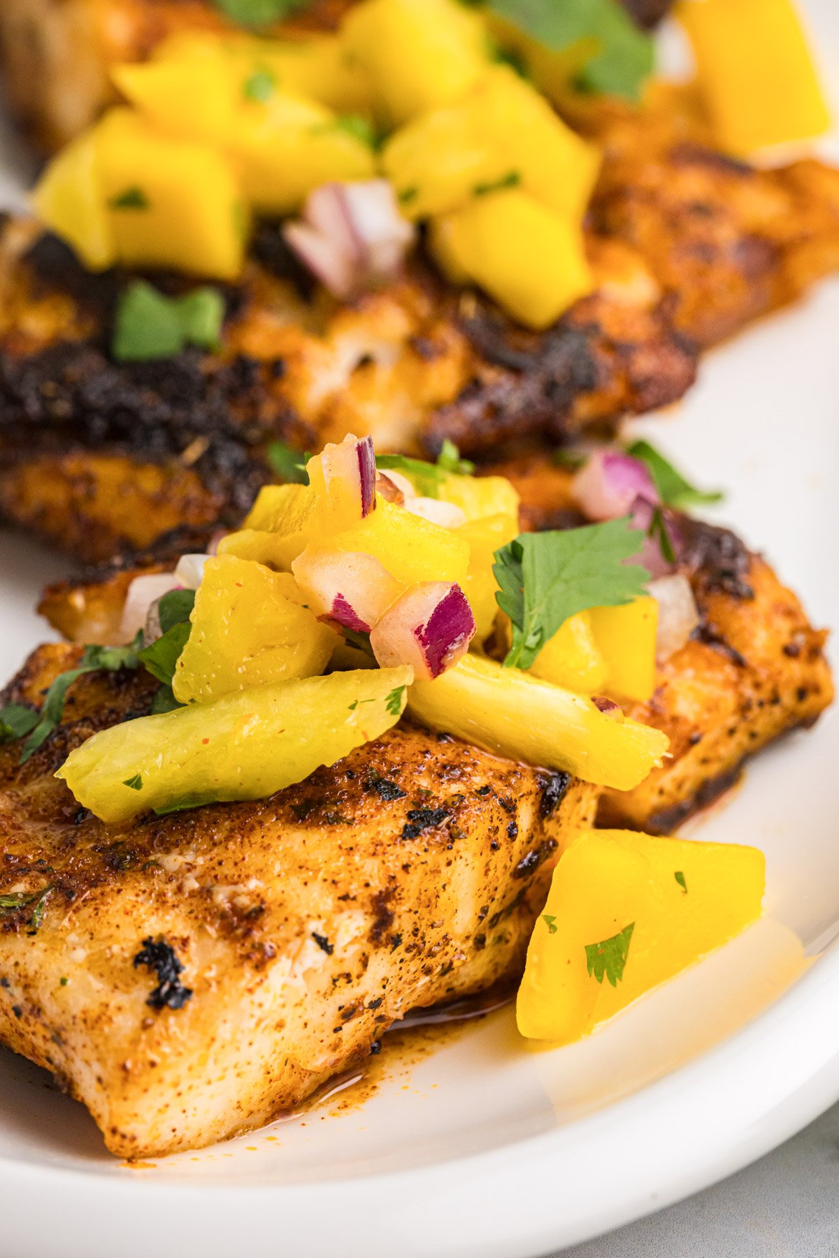 Easy Blackened Cod on a plate 