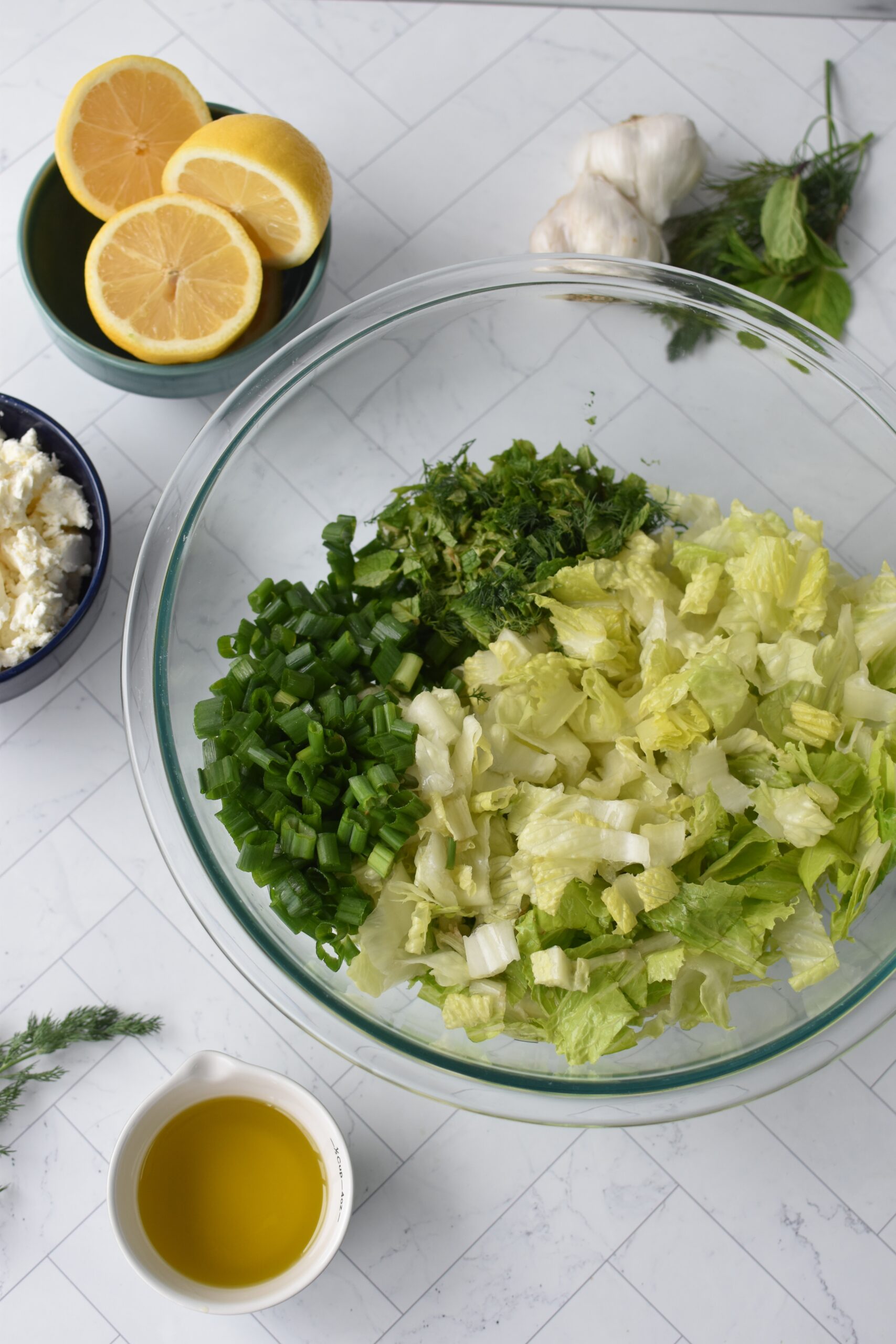 Maroulosalata lettuce in a bowl 
