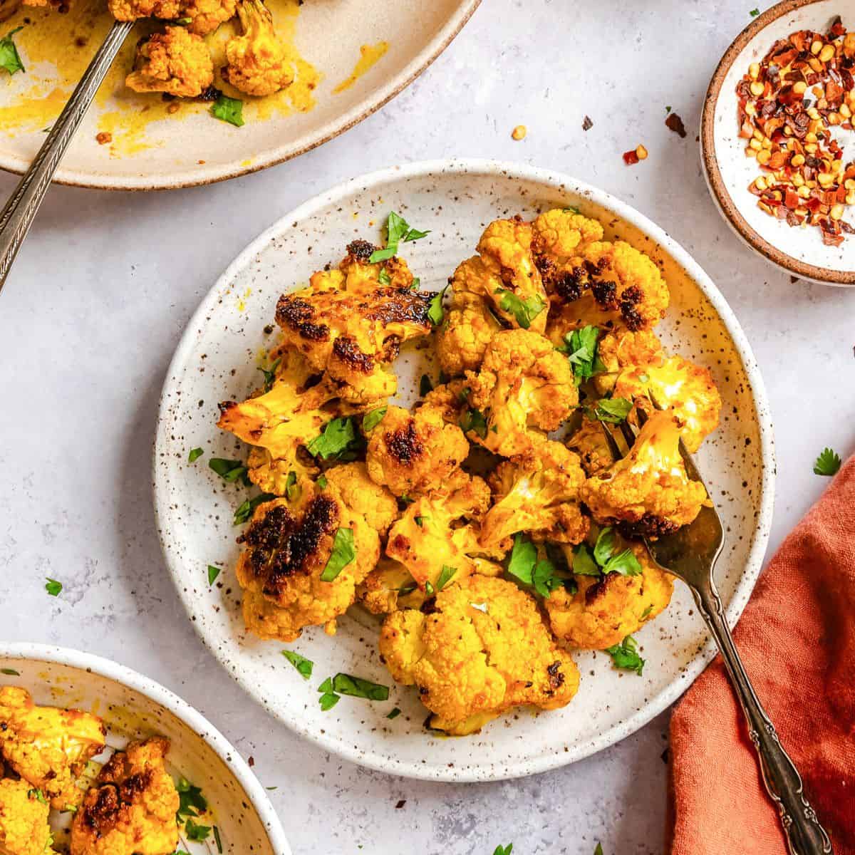 Turmeric Roasted Cauliflower - A Cedar Spoon