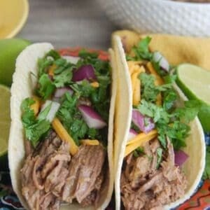 Slow Cooker Shredded Beef Tacos 1200 x 1200