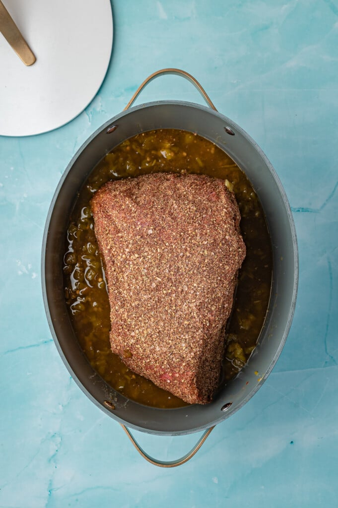 Slow Cooker Pulled Pork Tacos in a crockpot