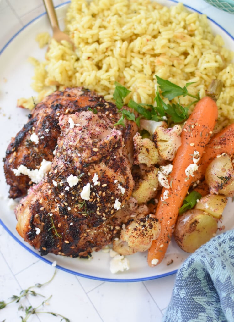 Sheet Pan Za’atar Chicken on plate 