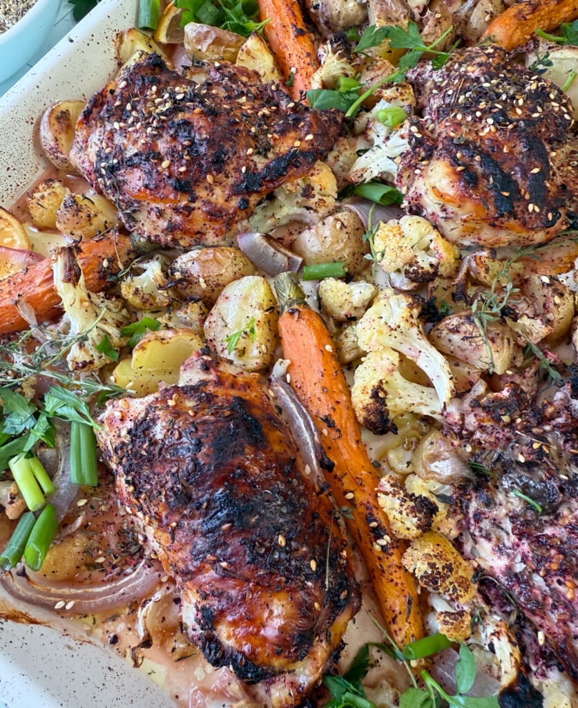 Sheet Pan Za’atar Chicken on sheet pan
