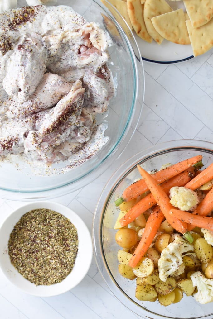 Sheet Pan Za’atar Chicken ingredients 