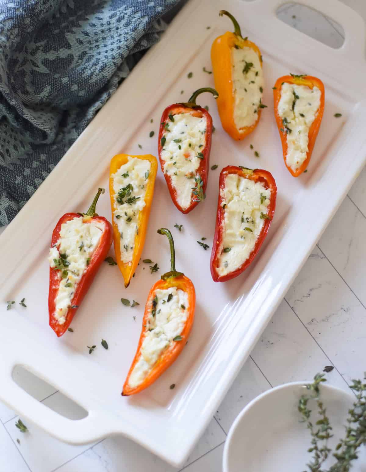 Mediterranean Stuffed Mini Peppers Appetizer