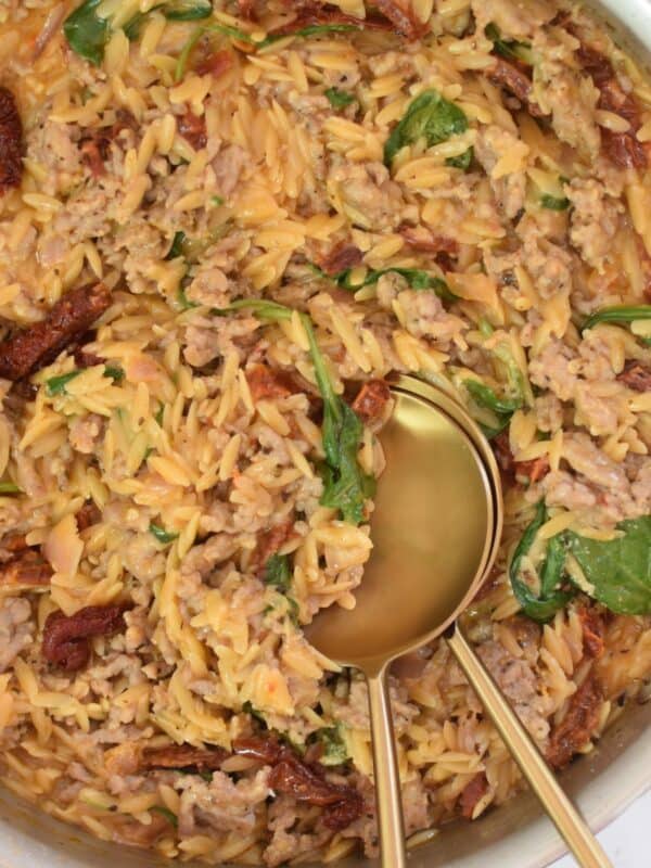 One Pot Sausage Orzo