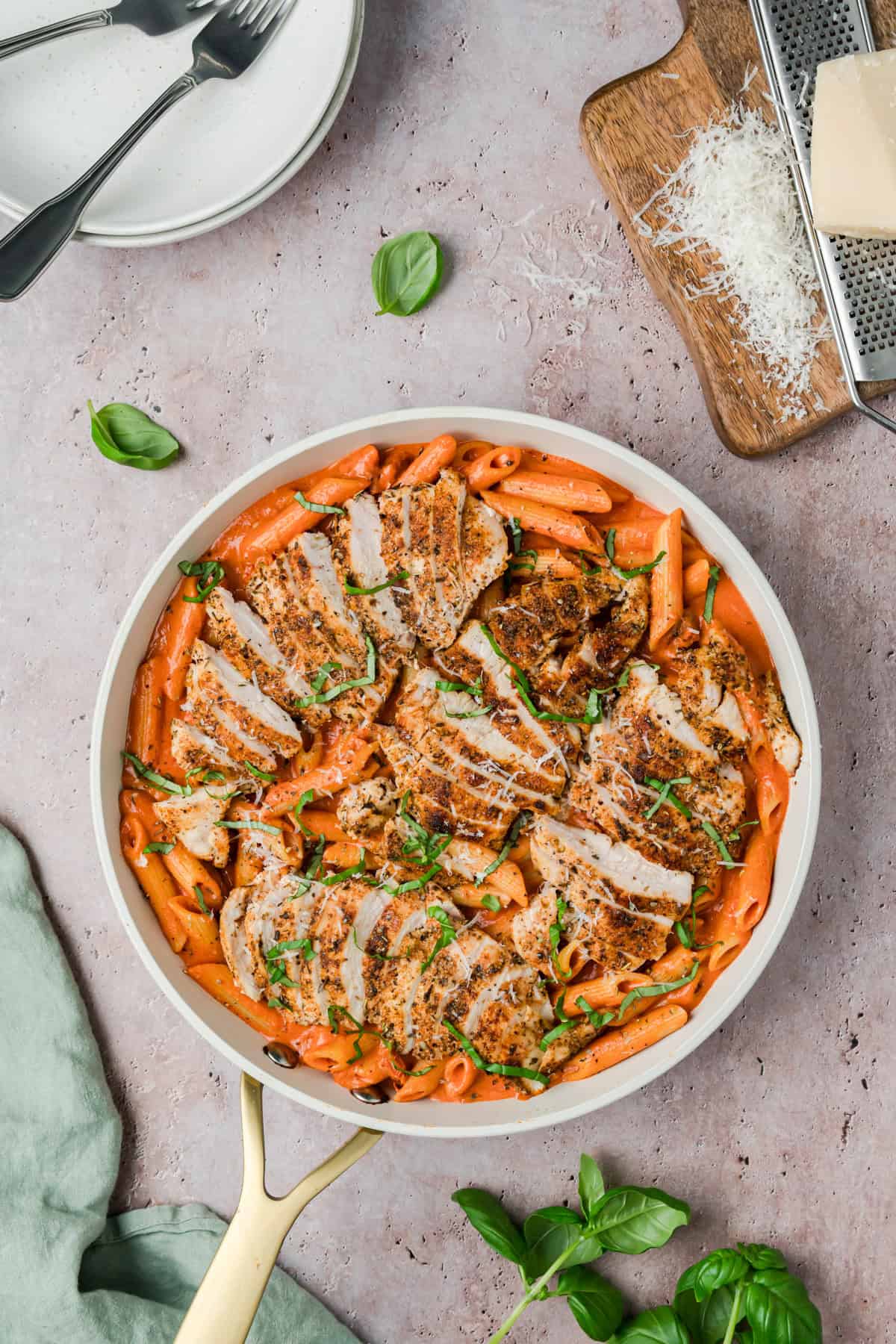 Creamy Mediterranean Chicken Pasta