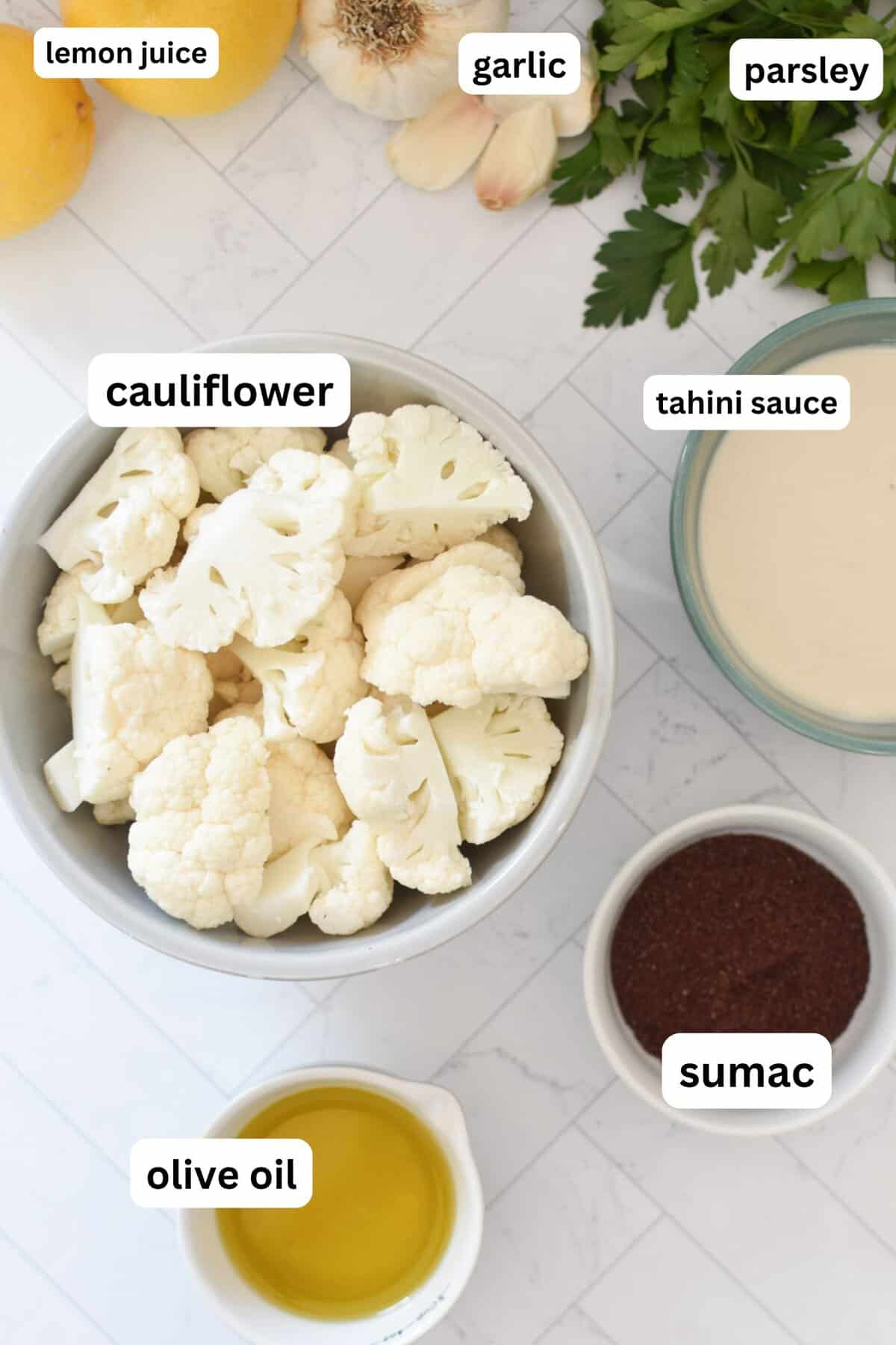 Oven Roasted Lebanese Cauliflower with Lemon Tahini Sauce