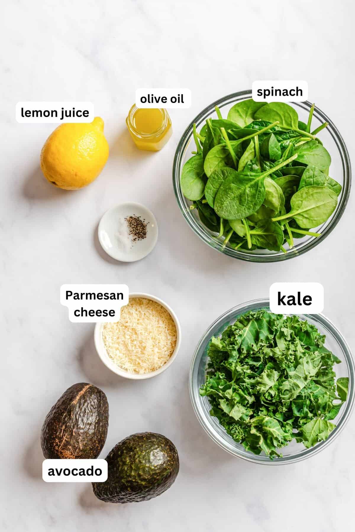 Kale Spinach Salad Recipe Ingredients
