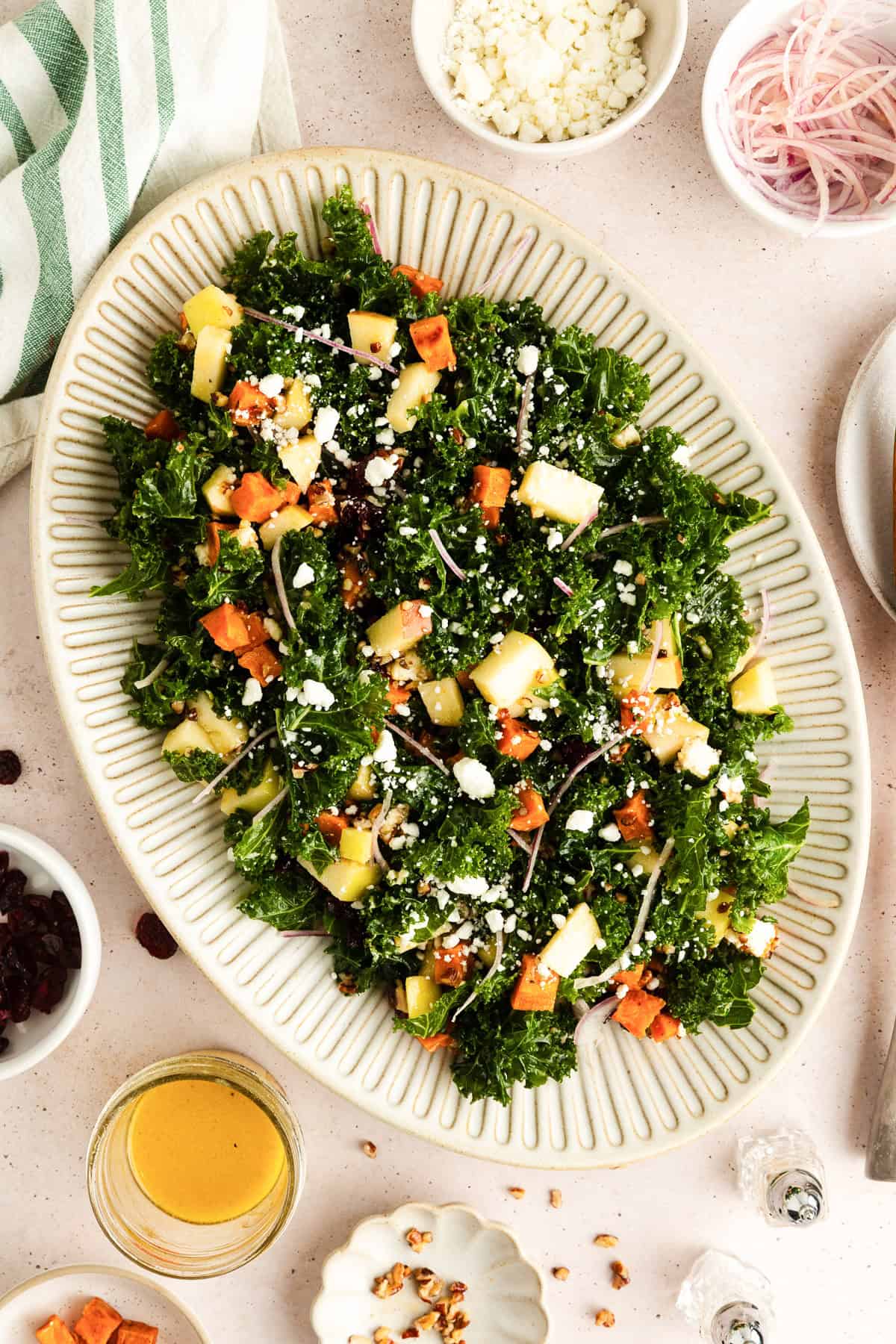 Roasted Sweet Potato Kale Salad 