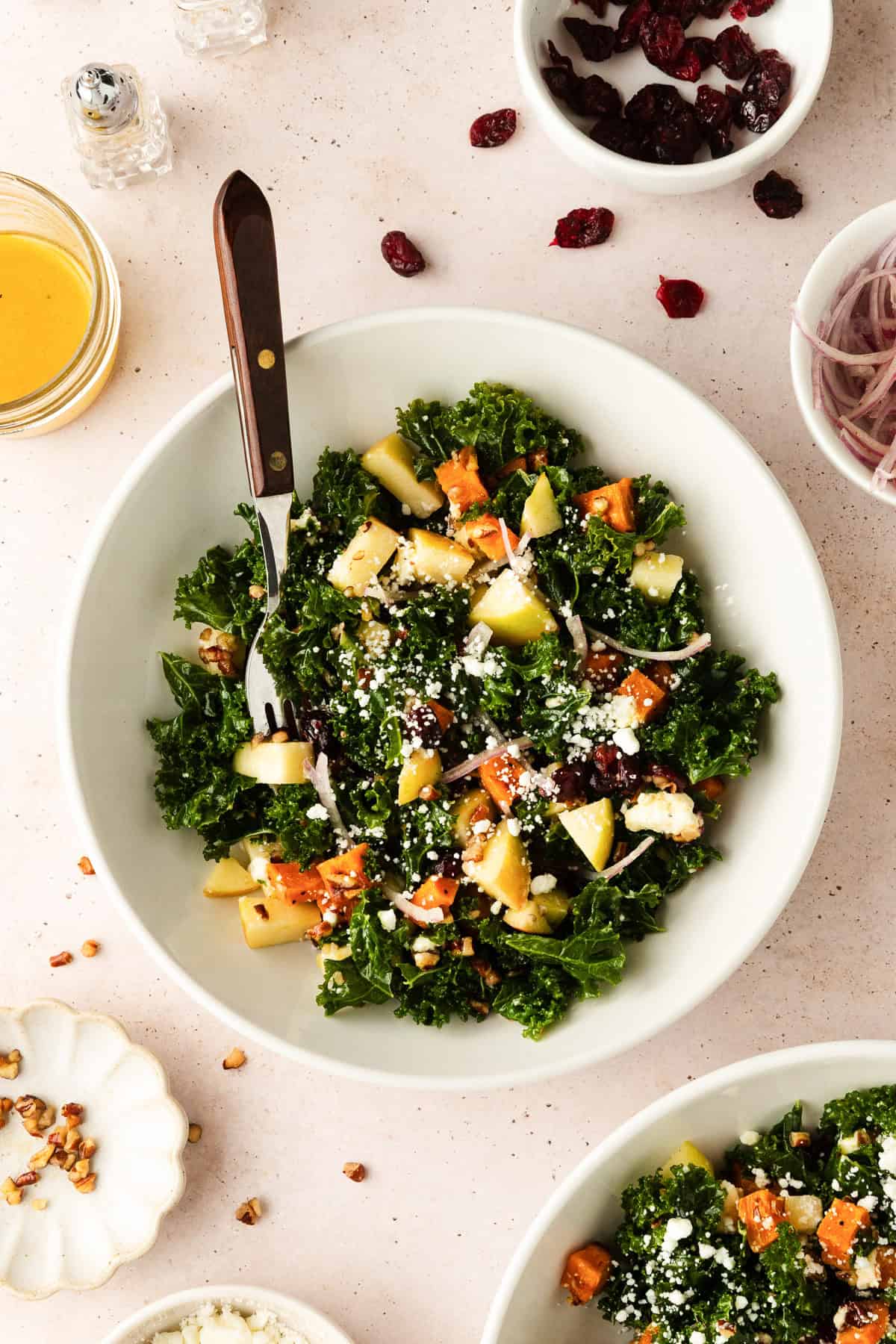 Simple Kale and Sweet Potato Salad 