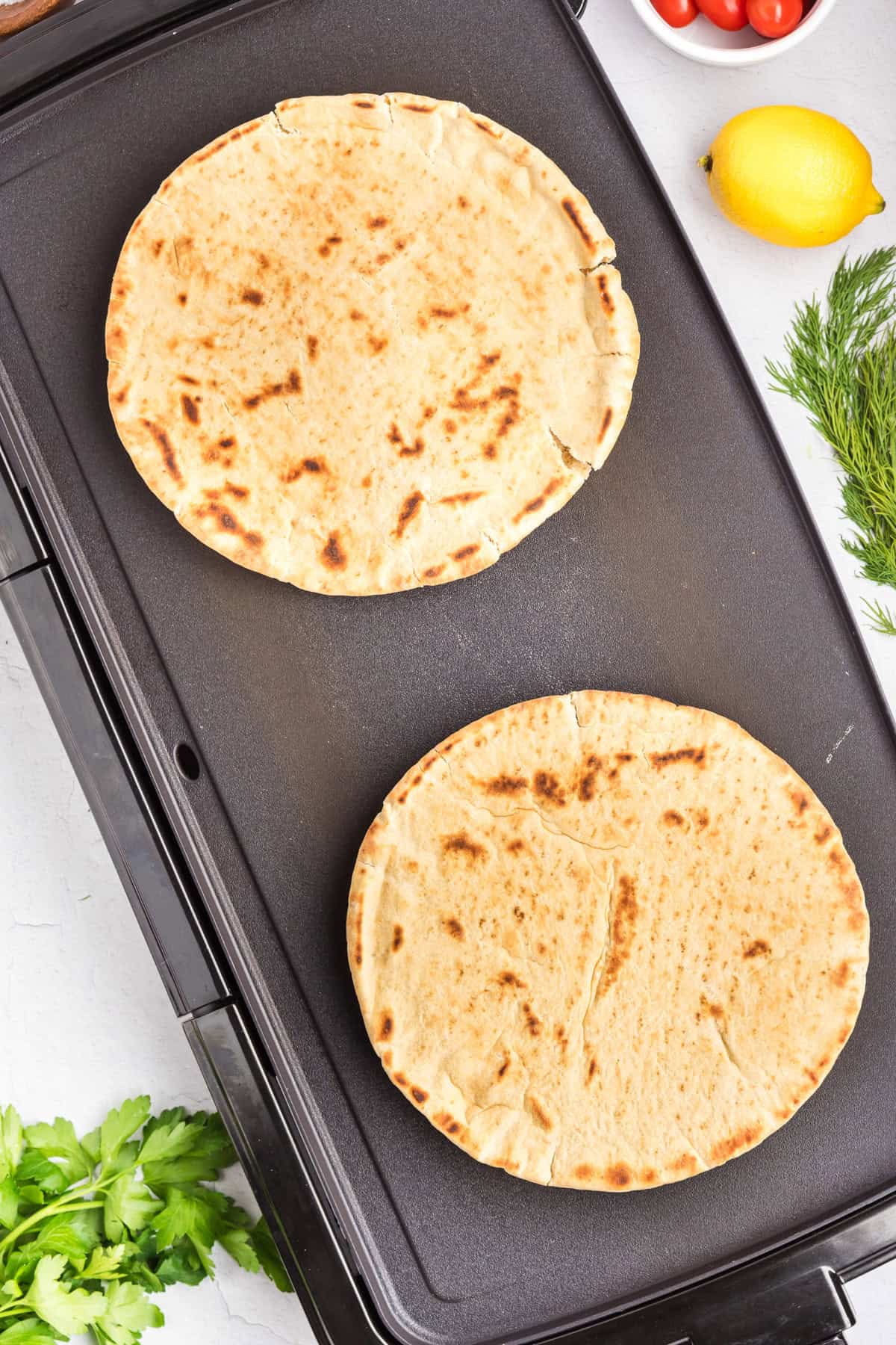 Easy Greek Style Smash Burger with Pita