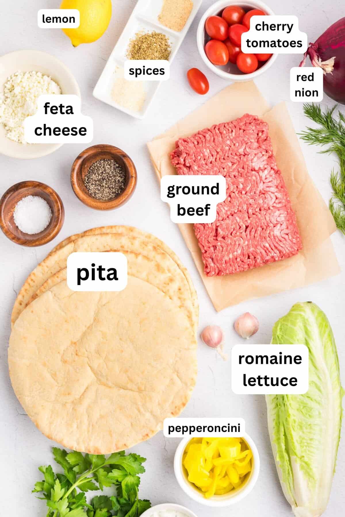 Smash Burger Taco Gyro-Style Recipe Ingredients