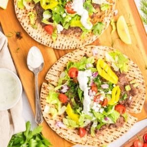 Simple Gyro Smashed Burger Tacos