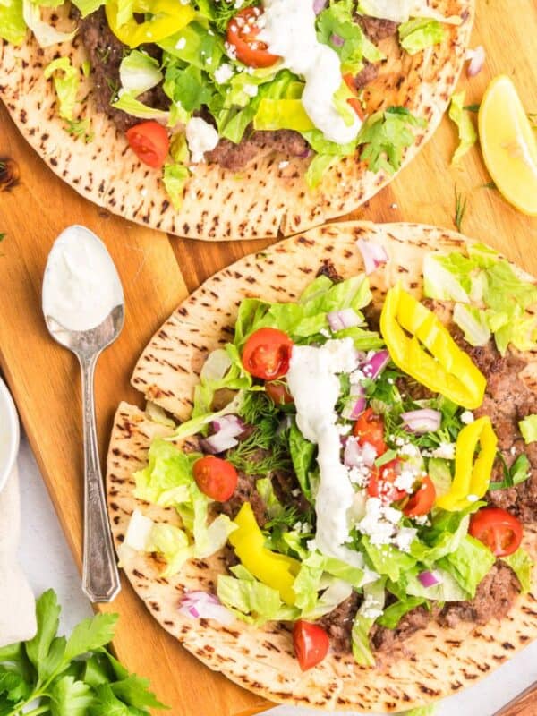 Simple Gyro Smashed Burger Tacos