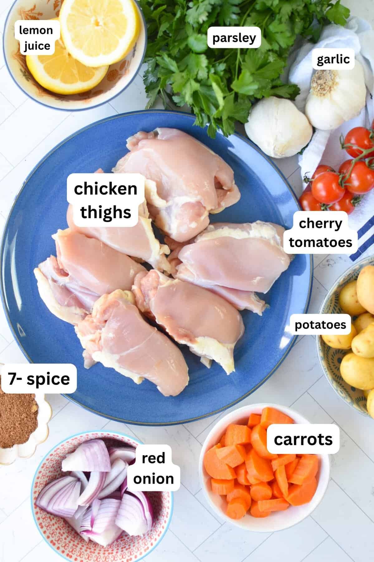 Lebanese Chicken with 7 Spice recipe ingredients